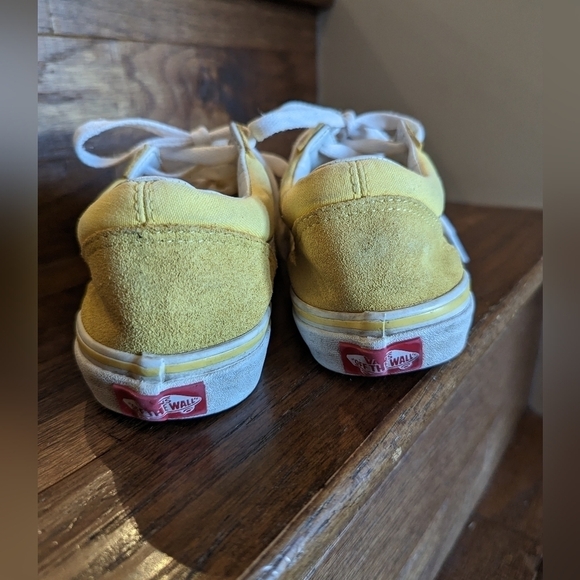 VANS Old Skool suede yellow & White youth sneakers size 5 - Picture 7 of 8